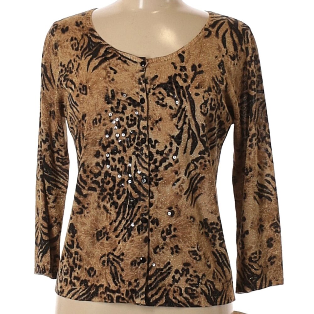 August Silk sequined cardigan